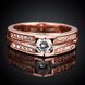 Wholesale Classic Rose Gold Round White CZ Ring TGGPR890 1 small