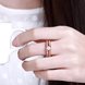 Wholesale Classic Rose Gold Round White CZ Ring TGGPR890 4 small