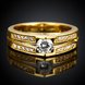 Wholesale Classic 24K Gold Round White CZ Ring TGGPR895 1 small