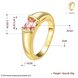 Wholesale Classic 24K Gold Geometric White CZ Ring TGGPR909 0 small