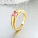 Wholesale Classic 24K Gold Geometric White CZ Ring TGGPR909 2 small