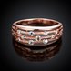 Wholesale Classic Rose Gold Geometric White CZ Ring TGGPR916 0 small