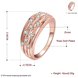 Wholesale Classic Rose Gold Geometric White CZ Ring TGGPR916 2 small