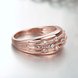 Wholesale Classic Rose Gold Geometric White CZ Ring TGGPR916 3 small