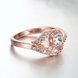 Wholesale Classic Rose Gold Heart White CZ Ring TGGPR931 1 small