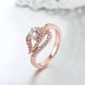 Wholesale Classic Rose Gold Heart White CZ Ring TGGPR931 3 small