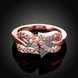 Wholesale Classic Rose Gold Geometric White CZ Ring TGGPR945 1 small