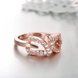 Wholesale Classic Rose Gold Geometric White CZ Ring TGGPR945 2 small