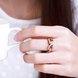 Wholesale Classic Rose Gold Geometric White CZ Ring TGGPR945 3 small