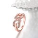 Wholesale Classic Rose Gold Geometric White CZ Ring TGGPR945 4 small