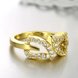 Wholesale Classic 24K Gold Geometric White CZ Ring TGGPR952 3 small