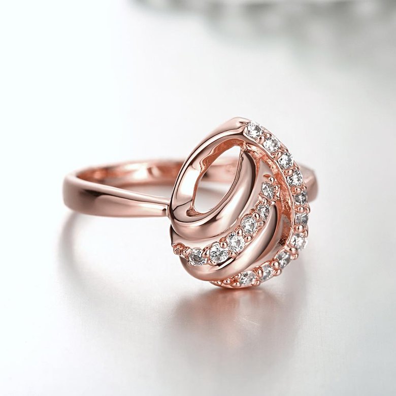 Wholesale Classic Rose Gold Heart White CZ Ring TGGPR959 3