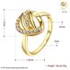 Wholesale Classic 24K Gold Heart White CZ Ring TGGPR966 0 small