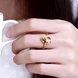 Wholesale Classic 24K Gold Heart White CZ Ring TGGPR966 4 small
