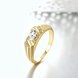 Wholesale Classic 24K Gold Round White CZ Ring TGGPR980 2 small