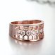 Wholesale Classic Rose Gold Geometric White CZ Ring TGGPR987 3 small