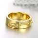 Wholesale Classic 24K Gold Geometric White CZ Ring TGGPR1006 4 small