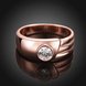 Wholesale Classic Rose Gold Round White CZ Ring TGGPR1026 1 small
