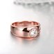 Wholesale Classic Rose Gold Round White CZ Ring TGGPR1026 3 small