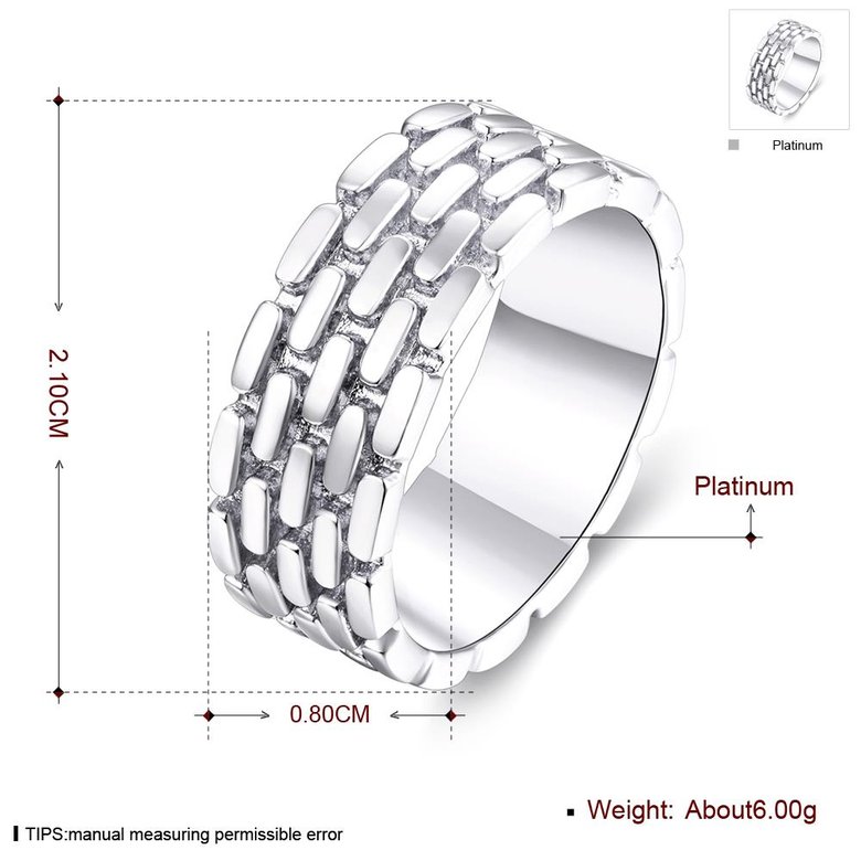 Wholesale Classic Platinum Geometric Multicolor Ring TGGPR1051 0