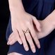 Wholesale Romantic Rose Gold Geometric White CZ Ring TGGPR1084 4 small