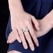 Wholesale Romantic Blue White Zinc Geometric White CZ Ring TGGPR1091 0 small