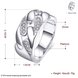 Wholesale Romantic Blue White Zinc Geometric White CZ Ring TGGPR1091 2 small