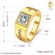 Wholesale Classic 24K Gold Geometric White CZ Ring TGGPR1098 0 small