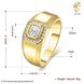 Wholesale Trendy 24K Gold Geometric White CZ Ring TGGPR1159 0 small