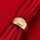 Wholesale Trendy 24K Gold Geometric White CZ Ring TGGPR1159 2 small