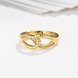 Wholesale Classic 24K Gold Feather White CZ Ring TGGPR1180 3 small