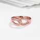 Wholesale Classic Rose Gold Geometric White CZ Ring TGGPR1187 4 small