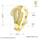 Wholesale Romantic 24K Gold Geometric White CZ Ring TGGPR1194 0 small