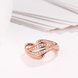 Wholesale Romantic Rose Gold Geometric White CZ Ring TGGPR1201 3 small