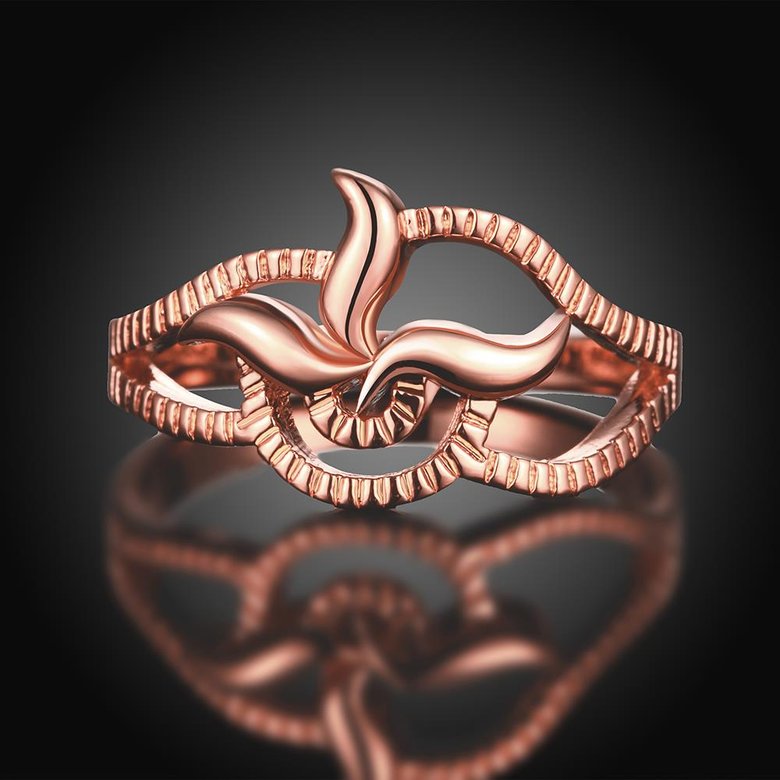 Wholesale Classic Rose Gold Plant Ring TGGPR1215 1