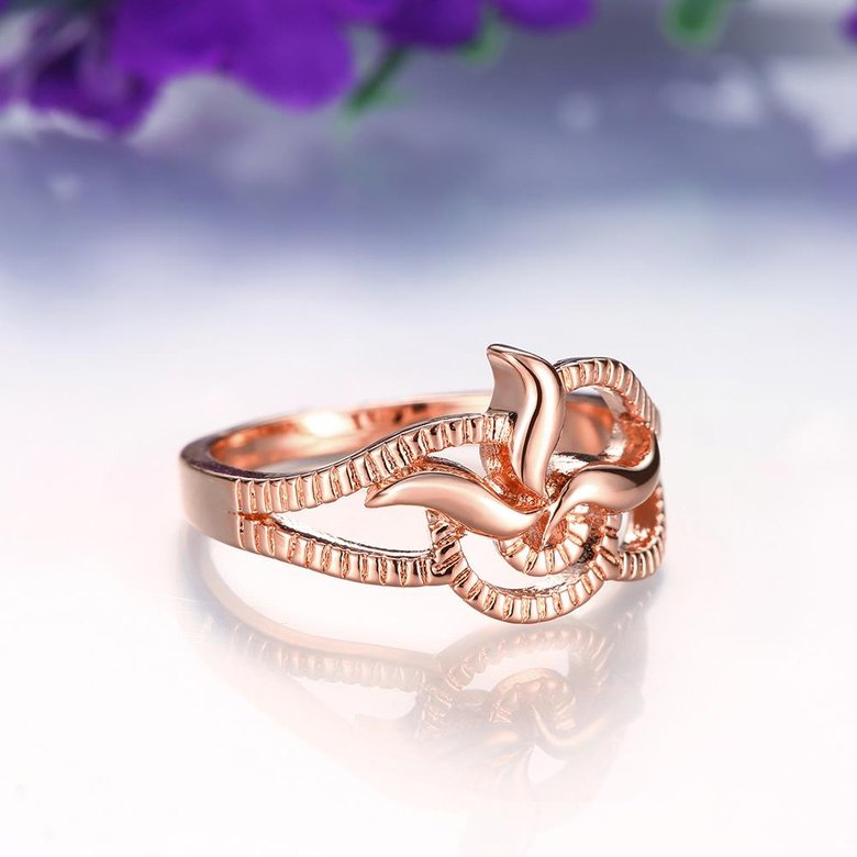 Wholesale Classic Rose Gold Plant Ring TGGPR1215 2