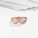 Wholesale Romantic Rose Gold Plant White CZ Ring TGGPR1236 2 small