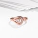 Wholesale Trendy Rose Gold Water Drop White CZ Ring TGGPR1255 4 small