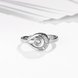 Wholesale Trendy Platinum Water Drop White CZ Ring TGGPR1261 2 small