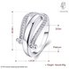 Wholesale Trendy Platinum Geometric White CZ Ring TGGPR1279 0 small