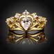Wholesale Romantic 24K Gold Heart White CZ Ring TGGPR160 1 small