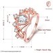 Wholesale Romantic Rose Gold Heart White CZ Ring  Wedding Rings Jewelry For Women Girls TGGPR005 3 small