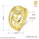 Wholesale Classic 24K Gold Moon White CZ Ring Fine Jewelry Wedding Anniversary Party  Gift TGGPR209 0 small