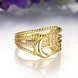 Wholesale Classic 24K Gold Moon White CZ Ring Fine Jewelry Wedding Anniversary Party  Gift TGGPR209 2 small