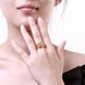 Wholesale Classic 24K Gold Moon White CZ Ring Fine Jewelry Wedding Anniversary Party  Gift TGGPR209 4 small