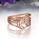 Wholesale Classic Rose Gold Moon White CZ Ring Fine Jewelry Wedding Anniversary Party  Gift TGGPR216 2 small