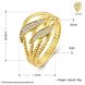 Wholesale Trendy 24K Gold Plant White CZ Ring Fine Jewelry Wedding Anniversary Party  Gift TGGPR223 0 small