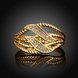 Wholesale Trendy 24K Gold Plant White CZ Ring Fine Jewelry Wedding Anniversary Party  Gift TGGPR223 1 small