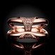 Wholesale Neg design fashion jewelry Classic rose Gold Geometric White CZ Ring TGGPR244 2 small