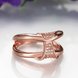 Wholesale Neg design fashion jewelry Classic rose Gold Geometric White CZ Ring TGGPR244 3 small
